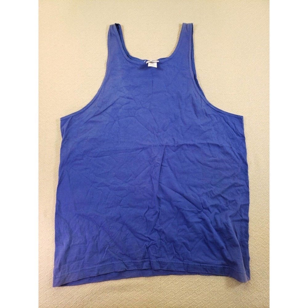 Pro Spirit Tank Mens Large L Royal Blue 100% Cotton Ribbed Soft Fit Pullover Top